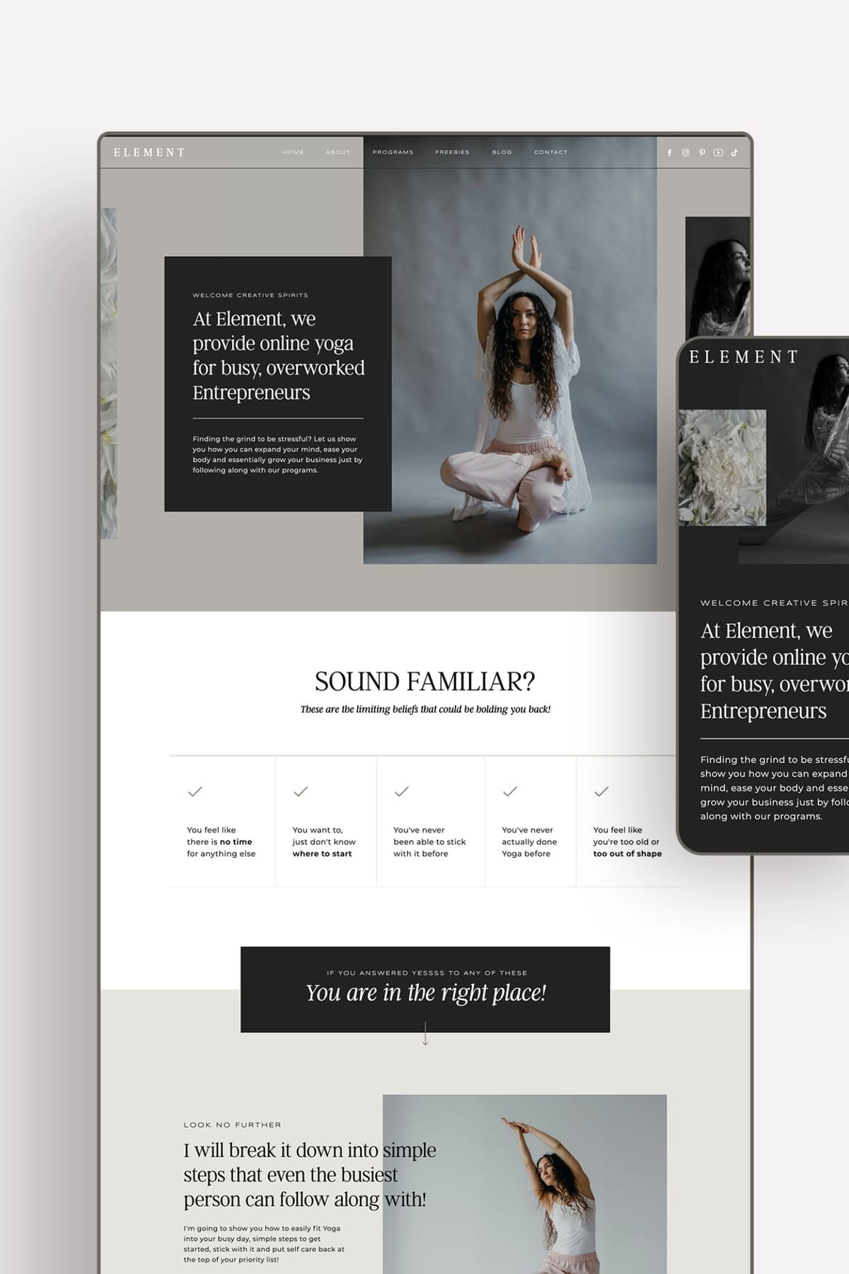 Element Showit Template