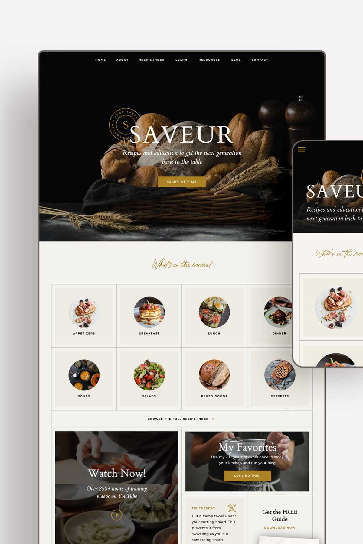 Saveur Showit Template