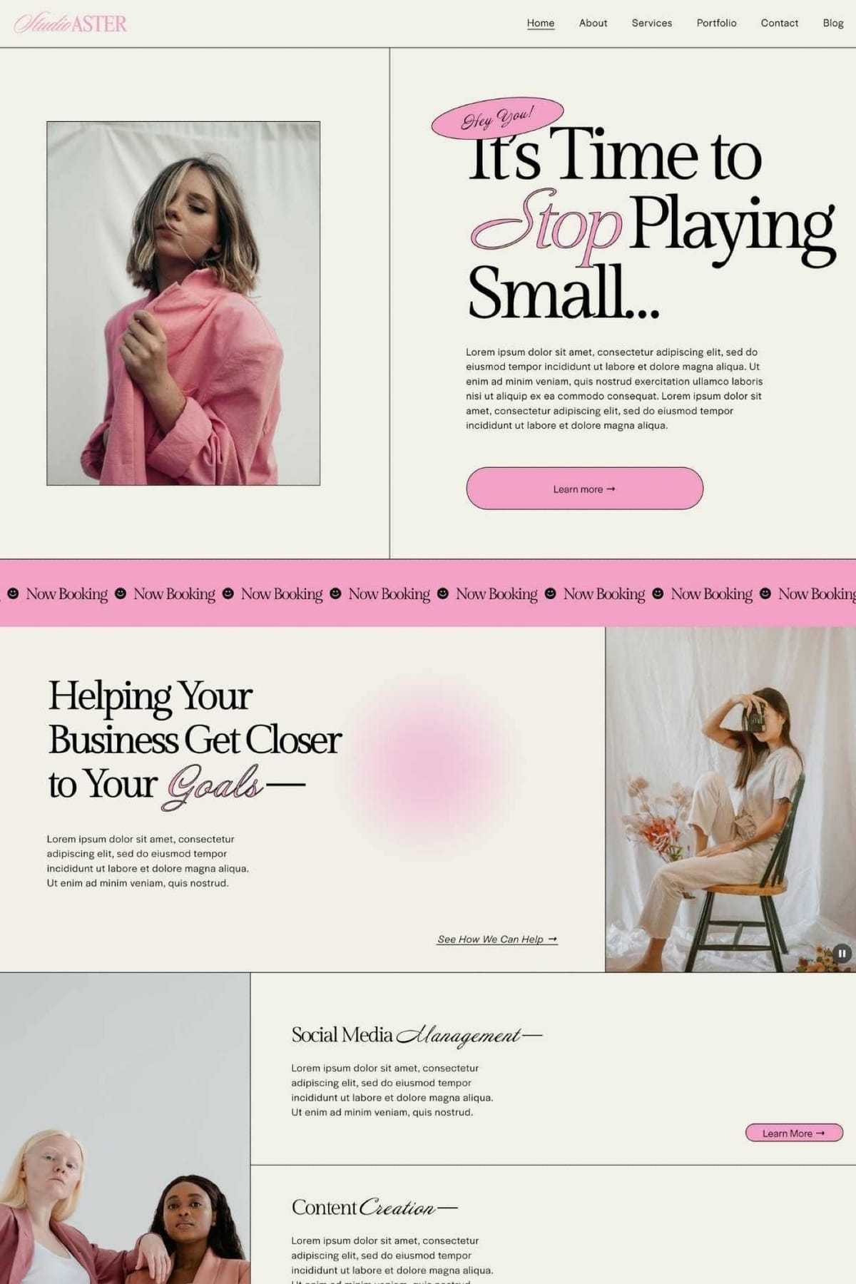 The Studio Aster - Squarespace Template