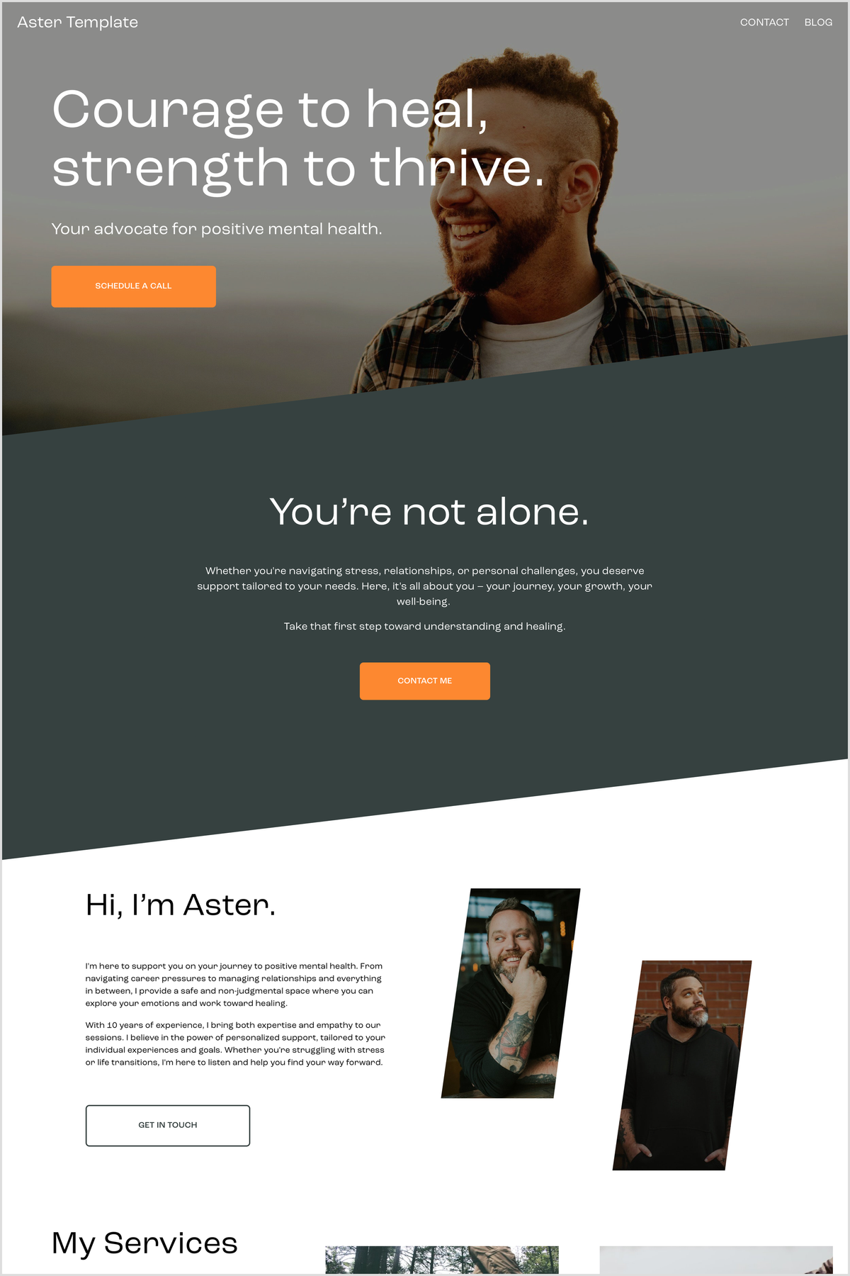 The Aster Squarespace Template