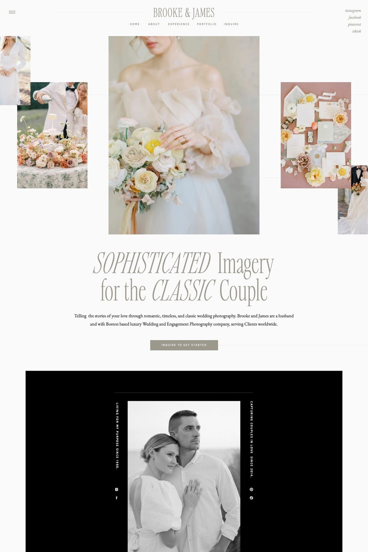 Brooke and James - Wedding Planning Showit Template