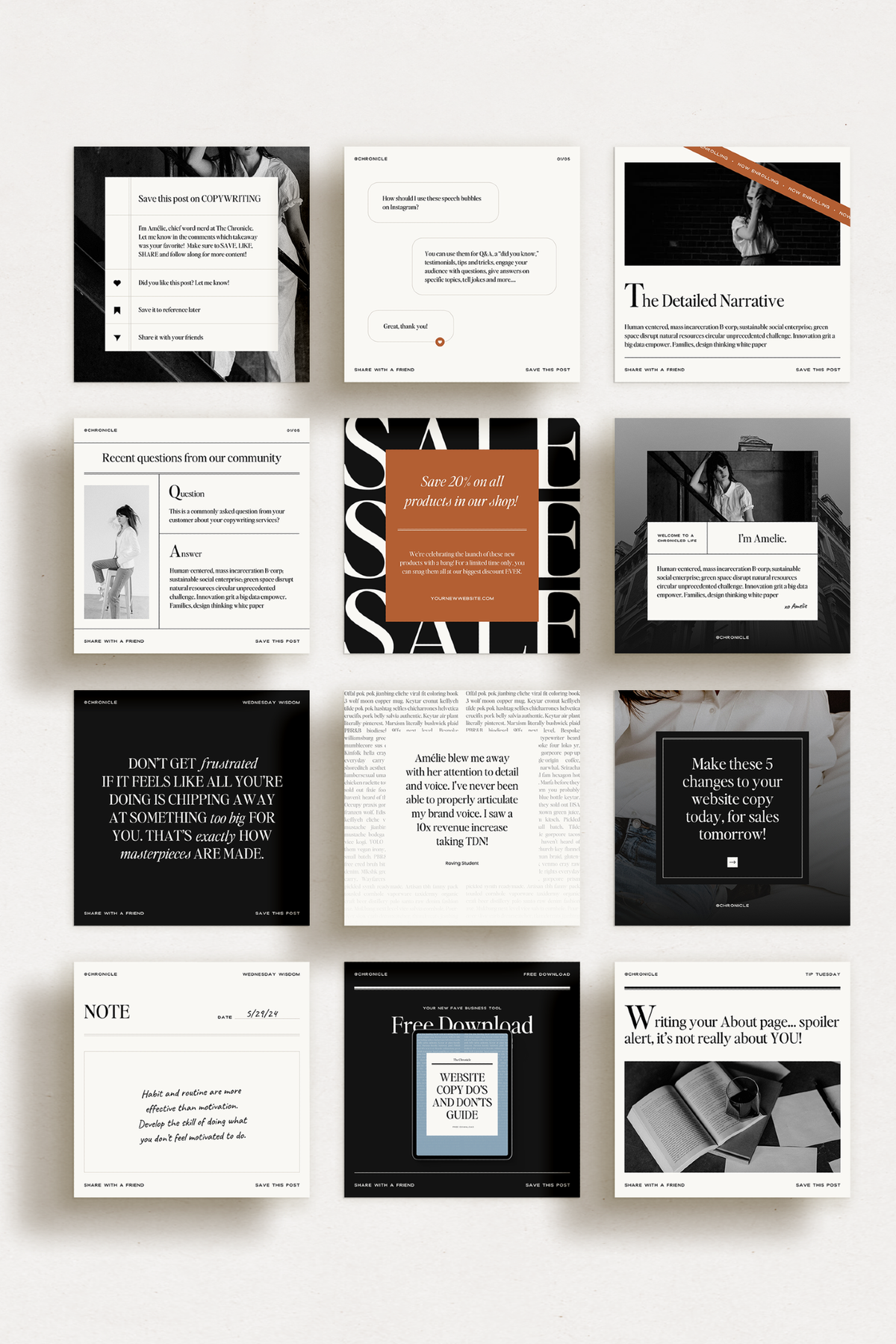 Chronicle Social Canva Templates