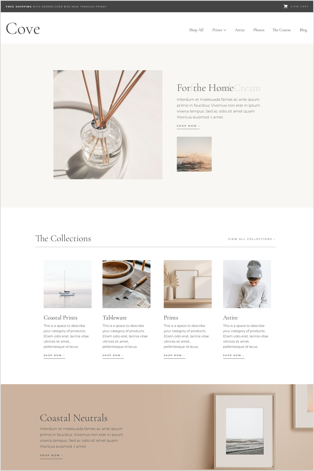 Cove - Showit Template