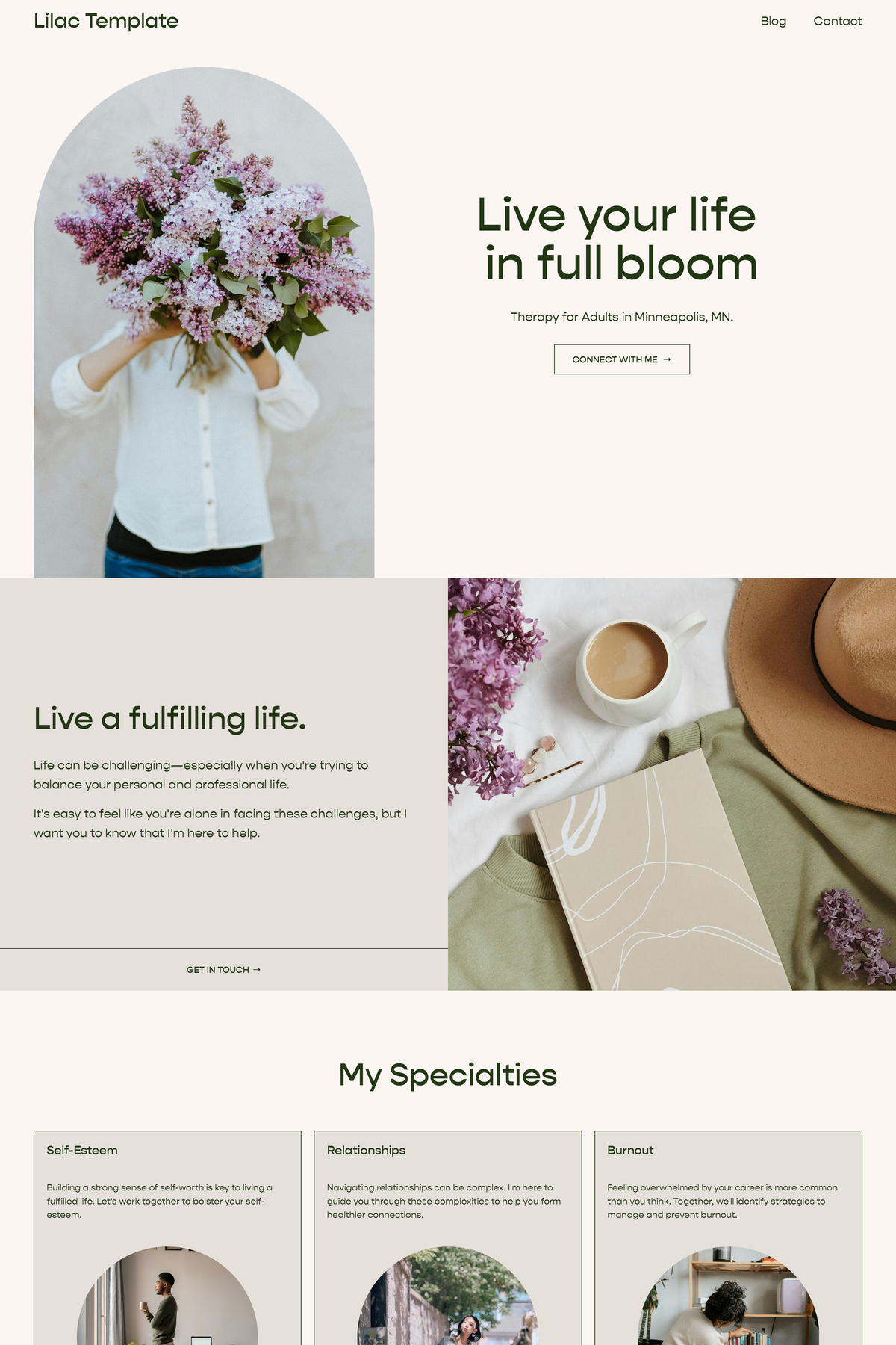 The Lilac Squarespace Template