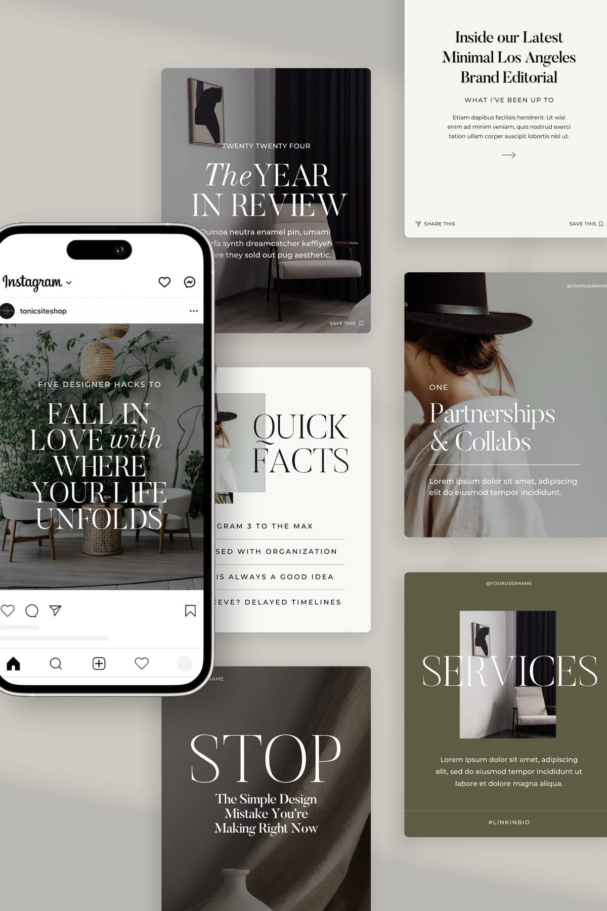 Lita Grey Social Media Canva Templates