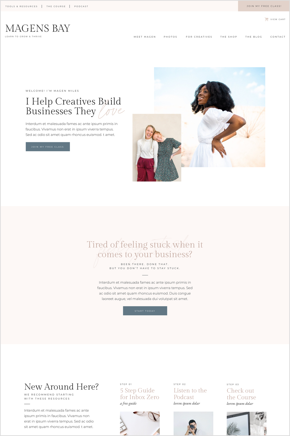 Magens Bay - Showit Template