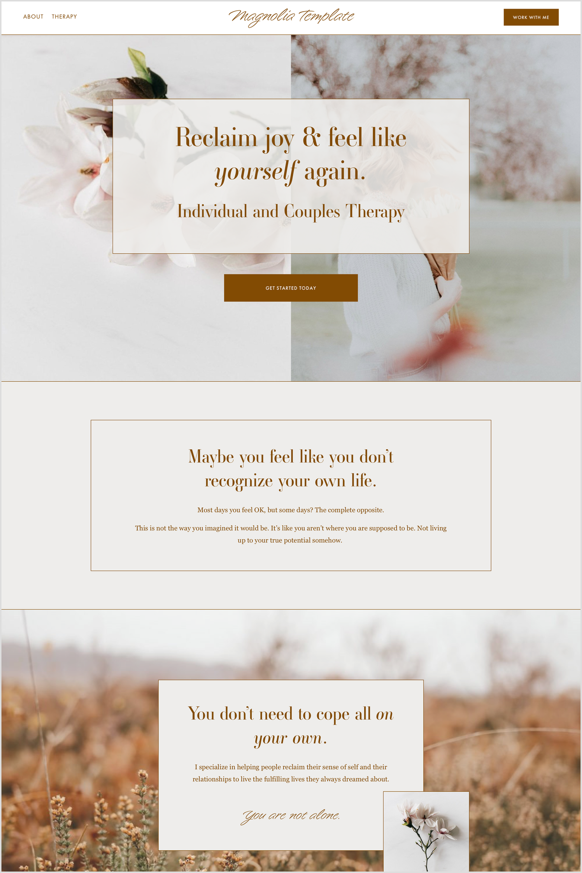 The Magnolia Squarespace Template