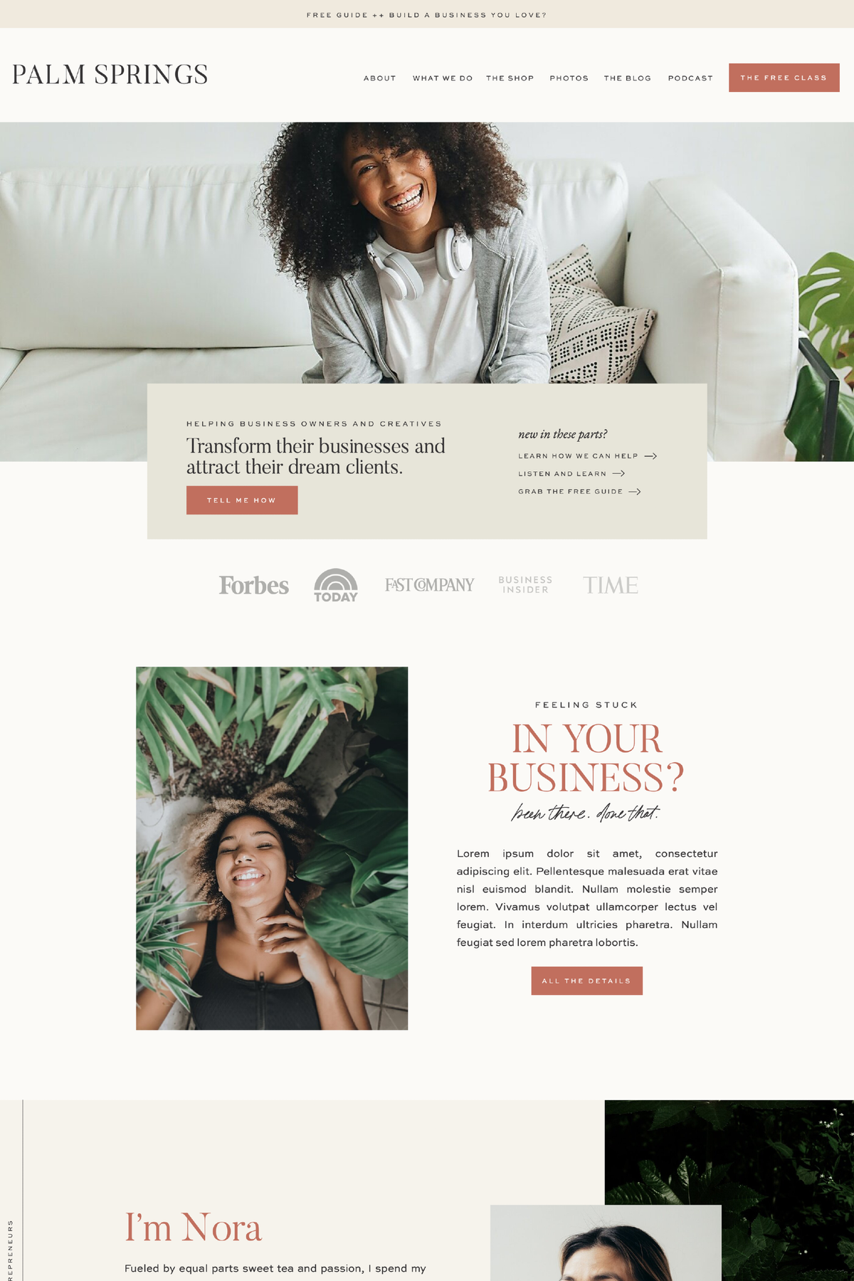 Palm Springs - Showit Template