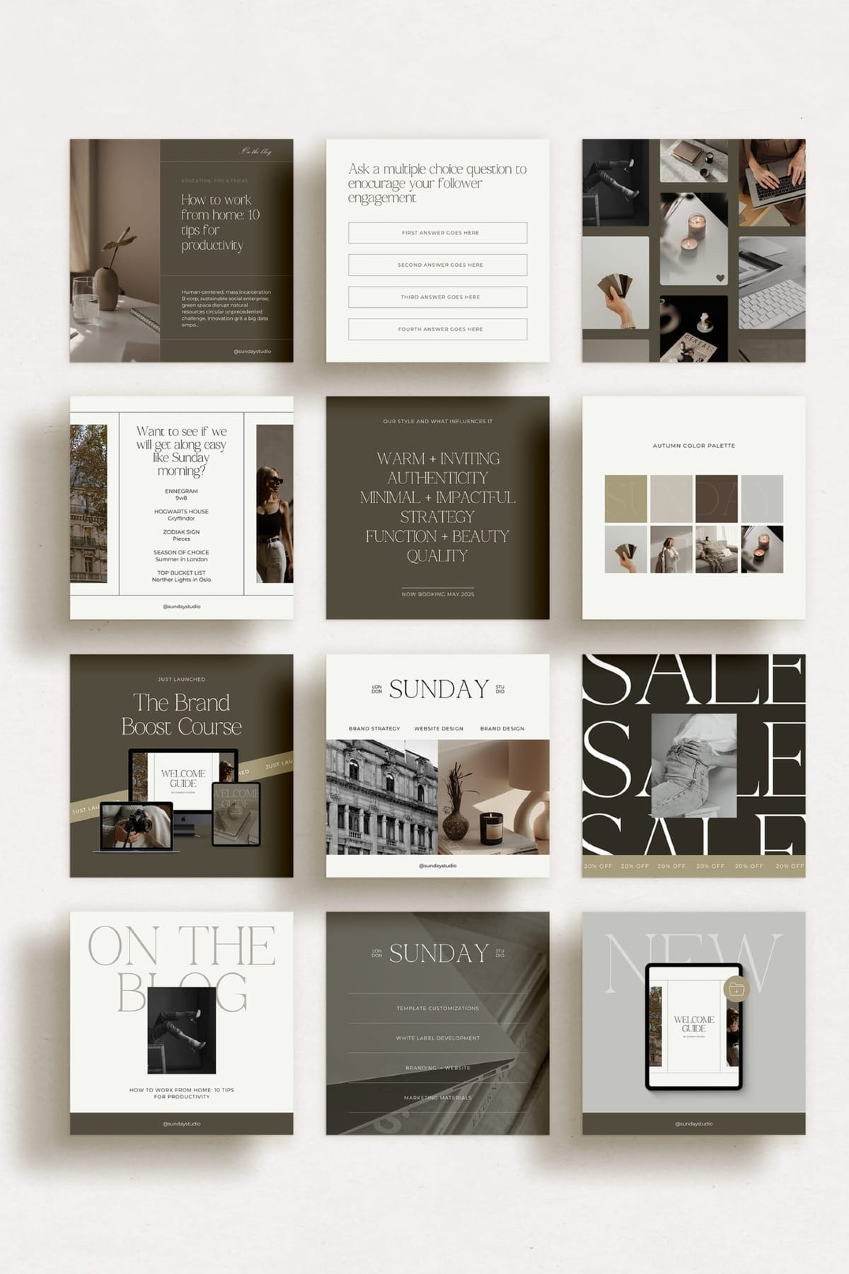 Sunday Social Canva Templates