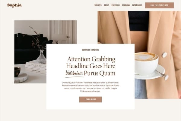 Sophia - Squarespace 7.1 Sales Page Template