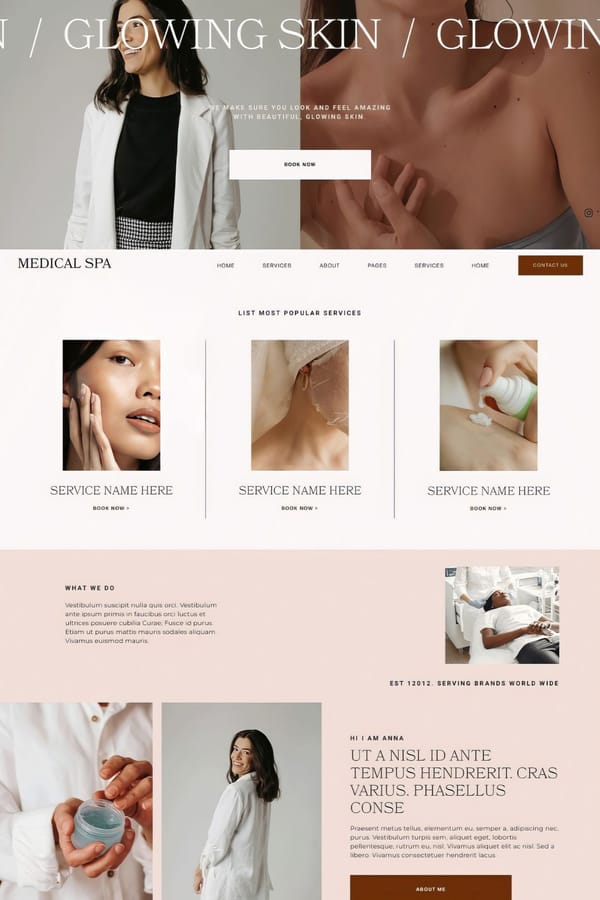 Beauty Salon Squarespace Template