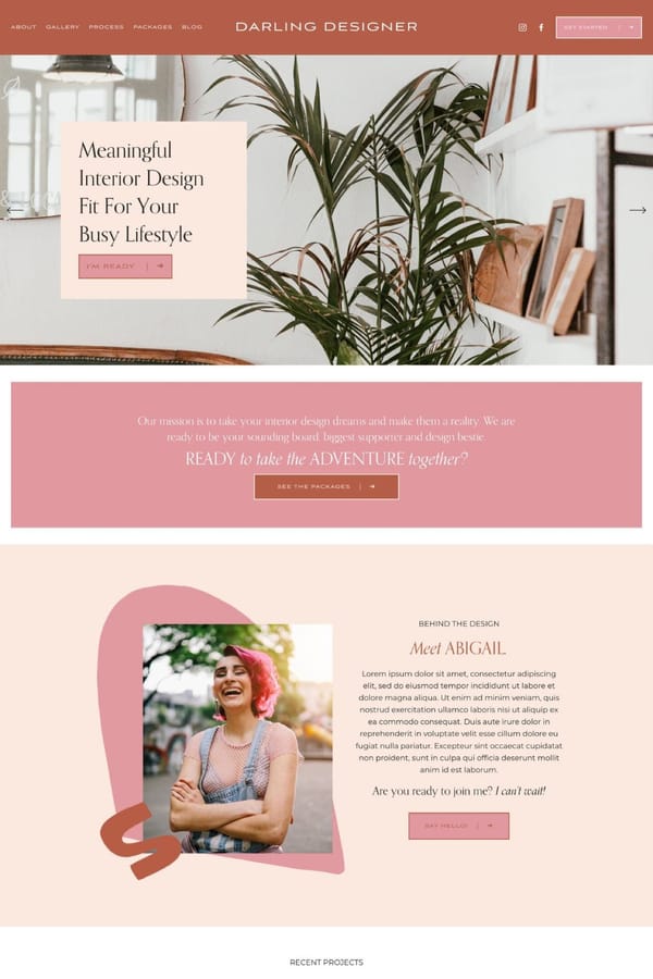 Darling Designer - Squarespace Template