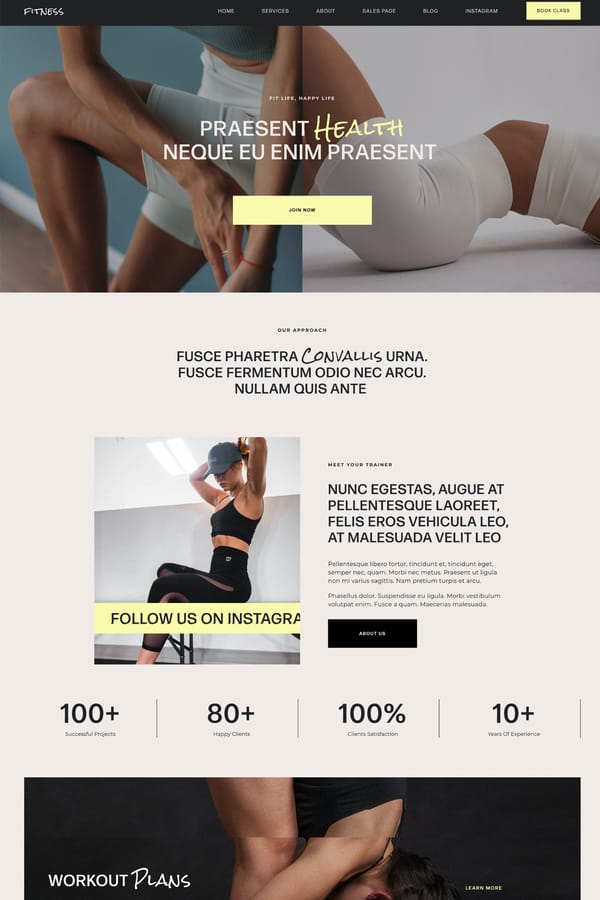 Fitness - Squarespace 7.1 Template