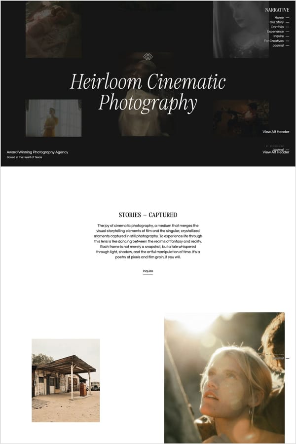 Narrative Showit Template